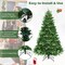 Flocked Artificial Christmas Tree with LED Lights and Pine Cones